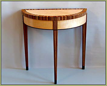 zebrawood hall table