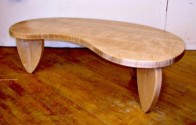 Curly Maple lima bean table